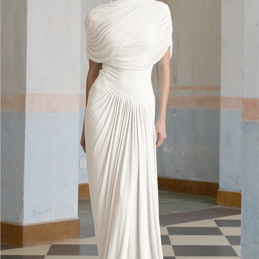 Chic Asymmetrical White Dress